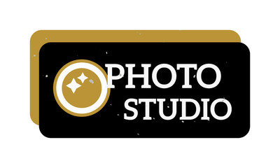 Photography and photo studio logo badge. Vector photographer logo design element, business sign, identity, label badge. Photo studio branding objects business photographer logo.