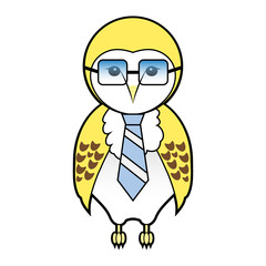 barn owl vector in businessman designs vector