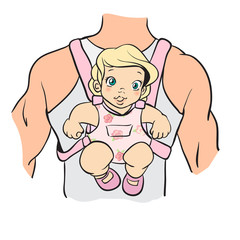 fathers day card, retro style. vector illustration