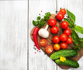 Fresh summer vegetables