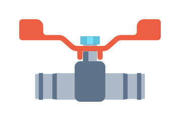 Gas or water crane flat icon vector illustration. Flat icon vector illustration of water crane isolated on white. Water crane