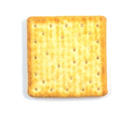 Cracker isolated on white background,overview