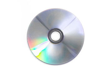 Blank CD glare on the white background