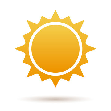Cute cartoon illustration of the sun isolated on white background. Sun burst star logo icon. Sun star, summer, nature. Sunshine sun logo. Sun icon. Sun logo. Star sun silhouette. Sun vector logo