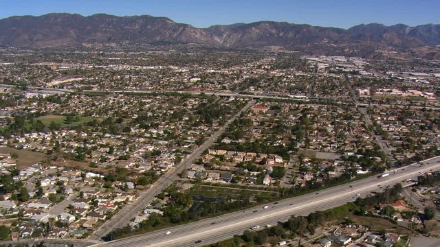 Flying across San Fernando Valley, California. Shot in 2008.