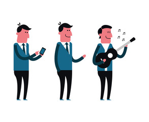 Man cartoon icon set. People design. Vector graphic