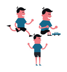 Boy cartoon. Kids design. Vector graphic