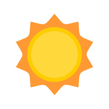 Sun logo icon. Vector illustration isolated on white background