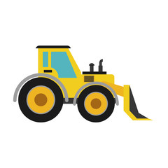 Under construction concept represented by forklift icon. isolated and flat illustration 