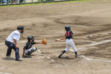 少年野球試合風景