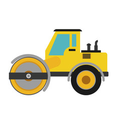 Under construction concept represented by road roller icon. isolated and flat illustration 