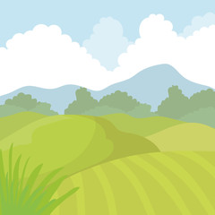 Landscape concept represented by agriculture icon. isolated and flat illustration 