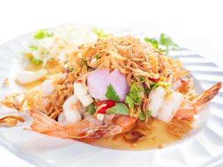 delicious spicy seafood thai food