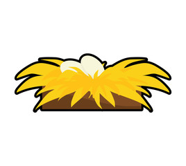 Farm food concept represented by chicken icon. isolated and flat illustration 