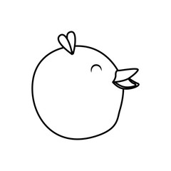 Farm animal concept represented by chicken cartoon icon. isolated and flat illustration 