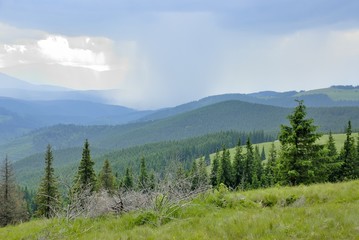 Storm in mountains