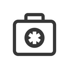 Medical and health care concept represented by medical kit icon. isolated and flat illustration 