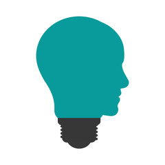 Think and idea concept represented by bulb icon. isolated and flat illustration 