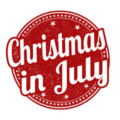 Christmas in july stamp