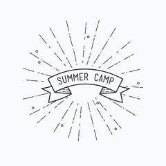 Obraz premium Summer camp. Inspirational vector illustration