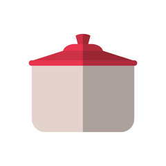 Kitchen and Cooking concept represented by saucepan icon. isolated and flat illustration 