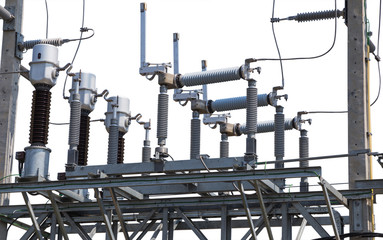 electrical power high voltage switchgear isolate on white background