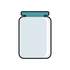 Kitchen and Cooking concept represented by jar icon. isolated and flat illustration 