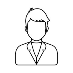 Male avatar concept represented by man icon. isolated and flat illustration 
