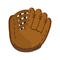 Baseball concept represented by glove icon. isolated and flat illustration 