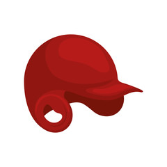 Baseball concept represented by helmet icon. isolated and flat illustration 