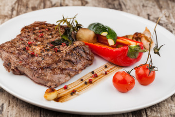Grilled beef steak