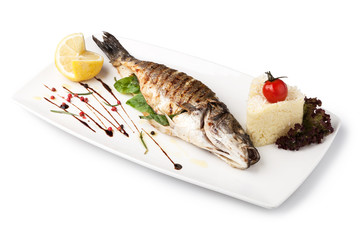 Grilled bream fish