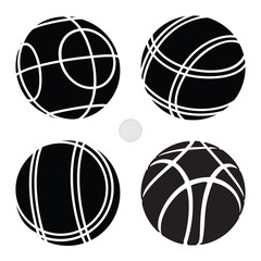 Bocce Ball Set Icon -  Petanque Vector - 114710176