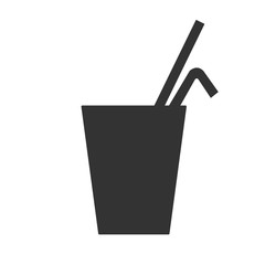 Coke icon. Beverage icon. Glass of coke vector. Flat icon of coke glass.