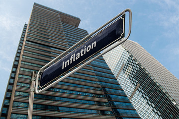 Fototapeta na wymiar Schild 76 - Inflation