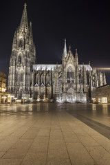 Obraz premium Südansicht Dom, Köln, Nordrhein-Westfalen, Deutschland, Europa