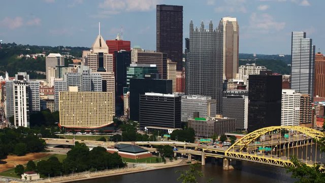 4K UltraHD Timelapse Pittsburgh skyline