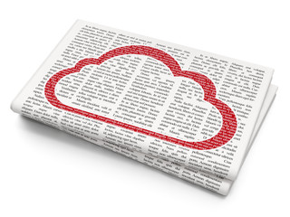 Cloud computing concept: Cloud on Newspaper background