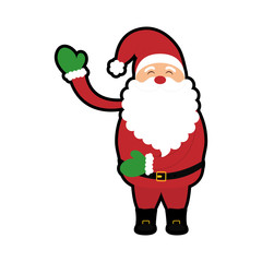 Merry Christmas concept represented by santa cartoon icon. isolated and flat illustration 