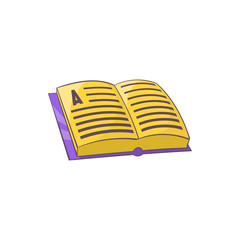 Address book icon in cartoon style