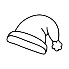 Merry Christmas concept represented by decoration hat icon. isolated and flat illustration 
