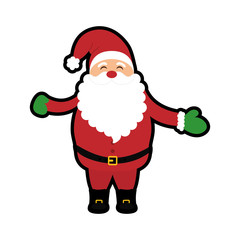Merry Christmas concept represented by santa cartoon icon. isolated and flat illustration 