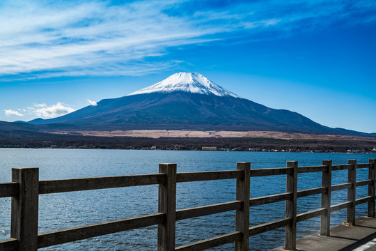 Fuji Mountain with lake