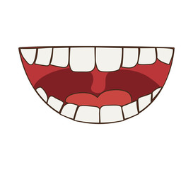 Mouth concept represented by smile cartoon. isolated and flat illustration 