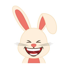 Fototapeta premium Cute animal concept represented by rabbit icon. isolated and flat illustration 