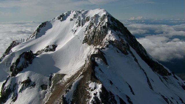 Close flight around Hogsback on Oregon's Mt. Hood