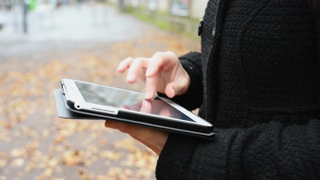 Woman with tablet
