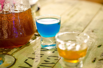 cocktails on table
