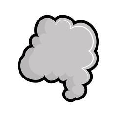 Fog concept represented by smoke icon. isolated and flat illustration 