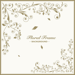 elegant floral frame invitation card